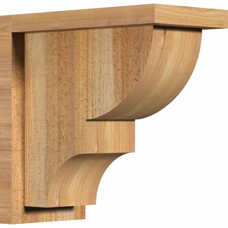 Ekena Millwork Ridgewood Rough Sawn Corbel w/Backplate, Western Red Cedar, 6"W x 12"D x 12"H COR06X12X12RID01RWR